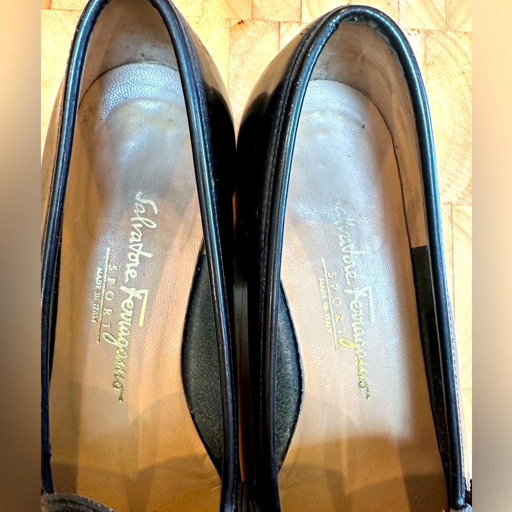 Salvatore Ferragamo Vintage Patent Leather Penny Loafers SZ 7 - Picture 5 of 7